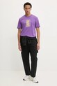 Хлопковая футболка adidas Originals Q12 TS STREET W JP4498 фиолетовой SS25