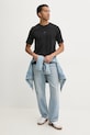 adidas Originals tricou din bumbac Q12 TS elevated JD0664 negru SS25