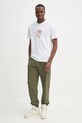 adidas Originals tricou din bumbac Q12 TS KAWAII JD0661 bej SS25