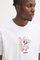 Bavlněné tričko adidas Originals Q12 TS KAWAII béžová JD0661