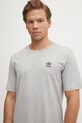 Бавовняна футболка adidas Originals Trefoil сірий JC9988