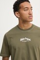Бавовняна футболка adidas Originals Wabash зелений JP4476