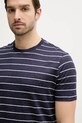 Paul&Shark t-shirt lniany granatowy 25411024