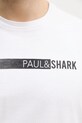 Βαμβακερό μπλουζάκι Paul&Shark 25411039 λευκό