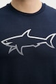Βαμβακερό μπλουζάκι Paul&Shark σκούρο μπλε 25411078