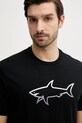 Βαμβακερό μπλουζάκι Paul&Shark μαύρο 25411078