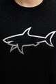 Βαμβακερό μπλουζάκι Paul&Shark 25411078 μαύρο
