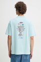 Drôle de Monsieur cotton t-shirt Le T-Shirt Vase F.TS225.CO002.LBE blue SS25