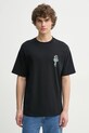 Odzież Drôle de Monsieur t-shirt bawełniany Le T-Shirt Vase F.TS225.CO002.BL czarny