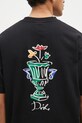 Памучна тениска Drôle de Monsieur Le T-Shirt Vase черен F.TS225.CO002.BL