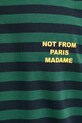 Drôle de Monsieur tricou din bumbac Le T-Shirt Slogan RayE F.TS224.CO135.NY bleumarin