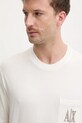 Armani Exchange t-shirt bawełniany beżowy XM000366.AF12308.NOS