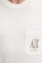 Armani Exchange t-shirt bawełniany XM000366.AF12308.NOS beżowy