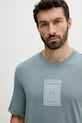 Odzież Armani Exchange t-shirt bawełniany XM000570.AF10356 niebieski