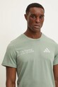 adidas Performance tricou de alergare verde JI9373