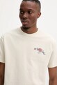 Bombažna kratka majica A.P.C. t-shirt oscar bež COGCK.H26511