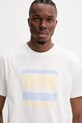 Bavlnené tričko A.P.C. t-shirt malone biela COGCK.M26506