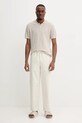A.P.C. tricou polo din in polo jay VIAJC.H23315 bej SS25