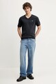 Marc O'Polo t-shirt bawełniany 522201251616 granatowy SS25