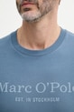 Bavlněné tričko Marc O'Polo 523201251052 modrá