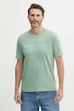 Marc O'Polo t-shirt bawełniany nadruk zielony 523201251052
