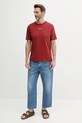 Marc O'Polo tricou din bumbac 523201251382 burgundia SS25