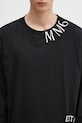Памучна блуза с дълги ръкави MM6 Maison Margiela черен SH0GC0047