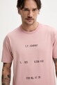 C.P. Company t-shirt bawełniany różowy 18CMTS107A110301W