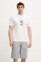 C.P. Company t-shirt bawełniany nadruk biały 18CMTS138A005100W