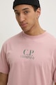 C.P. Company t-shirt bawełniany różowy 18CMTS141A005100W