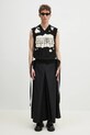 Βαμβακερό γιλέκο MM6 Maison Margiela SH0FB0009 μαύρο