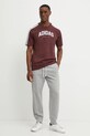 Памучна тениска adidas M C COLLE Collegiate JM0380 бордо SS25