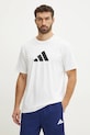 adidas t-shirt bawełniany Future Icons JD4913 beżowy SS25