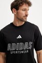 adidas t-shirt in cotone M C HOT SPW T nero JN7851