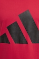 Βαμβακερό μπλουζάκι adidas Essentials JE8934 κόκκινο