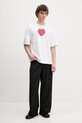 Fiorucci tricou din bumbac Lollipop Heart Print Boxy Fit T-Shirt U02SPTSH103CJ01WH03 alb SS25