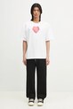 Хлопковая футболка Fiorucci Lollipop Heart Print Boxy Fit T-Shirt U02SPTSH103CJ01WH03 белый