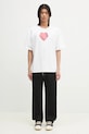 Памучна тениска Fiorucci Lollipop Heart Print Boxy Fit T-Shirt U02SPTSH103CJ01WH03 бял