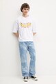Хлопковая футболка Fiorucci Banana Sound Print Regular Fit T-Shirt U02SPTSH323CJ01WH04 белый SS25