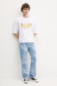 Fiorucci t-shirt in cotone Banana Sound Print Regular Fit T-Shirt U02SPTSH323CJ01WH04 bianco SS25