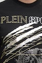 Βαμβακερό μπλουζάκι PLEIN SPORT SAEC.MTK8006.STE001N μαύρο