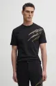 Îmbrăcăminte PLEIN SPORT tricou din bumbac SAEC.MTK8019.STE001N negru