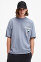 AllSaints tricou din bumbac UNDERGANG print albastru M053PB
