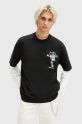 AllSaints t-shirt in cotone UNDERGANG rilassato nero M053PB