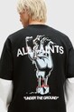 Βαμβακερό μπλουζάκι AllSaints UNDERGANG M053PB μαύρο SS25