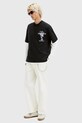 Βαμβακερό μπλουζάκι AllSaints UNDERGANG M053PB μαύρο