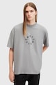AllSaints tricou din bumbac FRAKTUR print gri M063PB