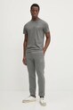 Бавовняна футболка Hackett London HM500858 сірий SS25