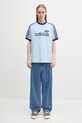 adidas Originals t-shirt Premium Knitted Tee JN5557 niebieski