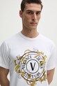 Бавовняна футболка Versace Jeans Couture білий 78GAHC01.CJ01C
